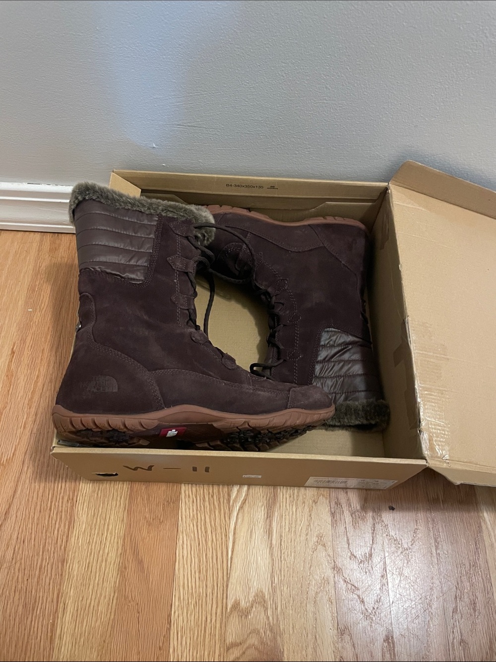 The North Face Dark Brown Lace-Up Insulated Boots